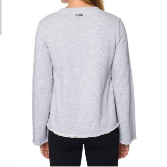 Betsey Johnson Gray Cropper Lace Up Sweatshirt EUC sz XS - Picture 4 of 9